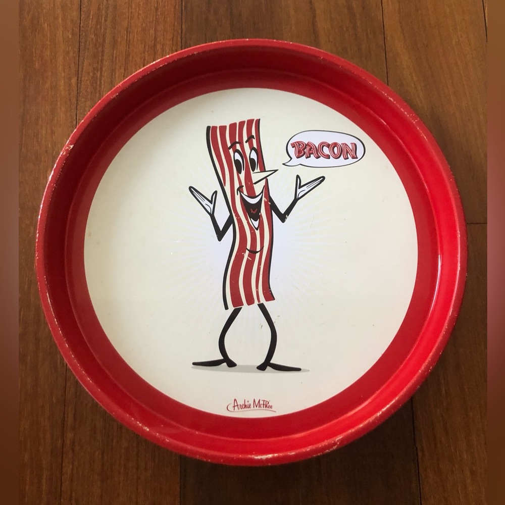 Mr. Bacon Metal Serving Tray